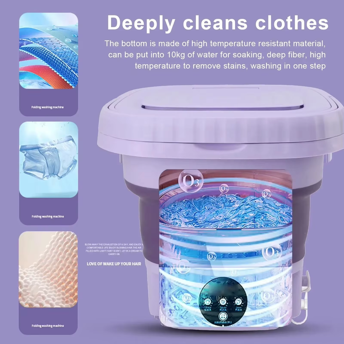 8L Portable Small Foldable Washing Machine with Spin Dryer for Socks Underwear Panties Washer Household Mini Washing Machine